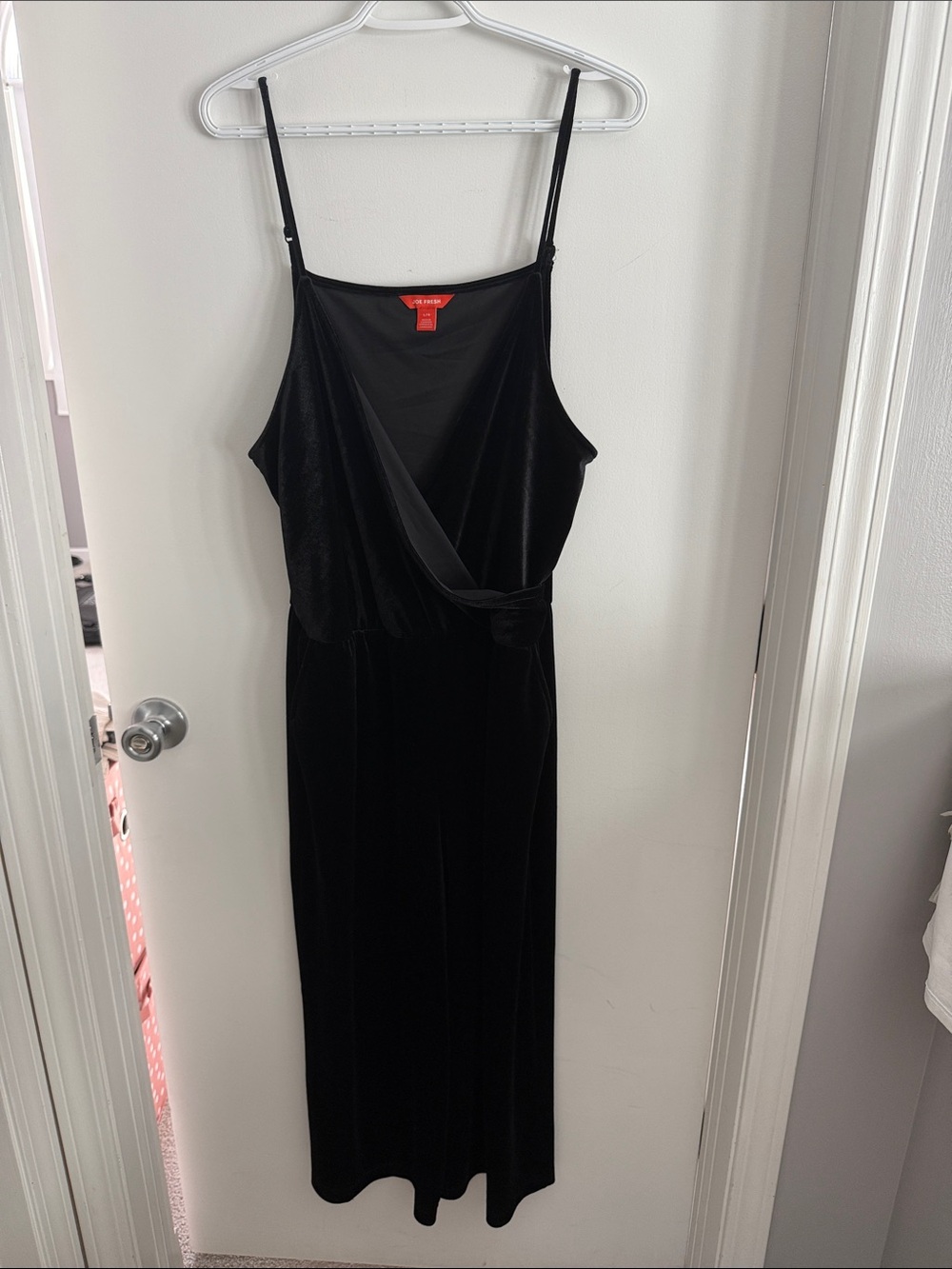 Black Velvet jumpsuit with Spaghetti Straps